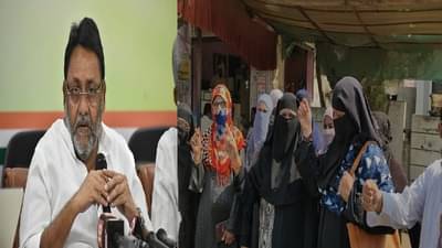 नवाब मलिकांच्या ताफ्यासमोर मानसेवी शिक्षकांची घोषणाबाजी, पोलिसांची तारांबळ