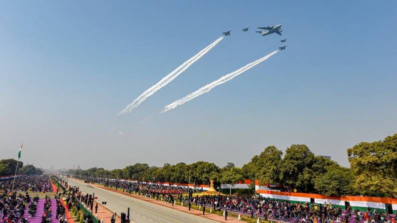 नवी दिल्लीतील राजपथ येथे 72 व्या प्रजासत्ताक दिनाच्या सोहळ्यादरम्यान भारतीय वायुसेना (आयएएफ) Su-30s आणि C-17 ग्लोबमास्टरसह सहभाग नोंदवला. 