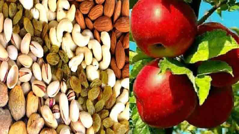 बदाम, अक्रोड यासारखे ड्रायफ्रुट्स आणि सफरचंद आपल्याला वजन कमी करण्यास मदत करते. यासाठी आपण नाश्त्यामध्ये सफरचंद किंवा त्याचा रस आणि  ड्रायफ्रुट्स रोस्ट करून खाऊ शकता.