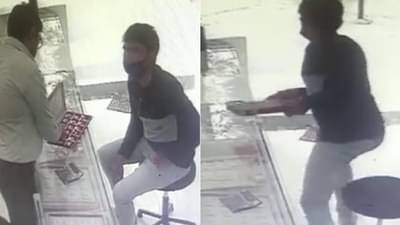 दुकानदार वळेपर्यंत सोन्याच्या दागिन्यांचा बॉक्स गुल, मुंबईतील चोरटा सीसीटीव्हीत कैद