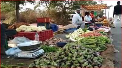 शेतकऱ्यांनी हायवेवर उभारली स्वत:ची बाजारपेठ
