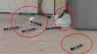 धक्कादायक ! बुलडाण्यात कोव्हिड सेंटर्सची दुरवस्था; इंजक्शन, सलाईन बॉटल्स उघड्यावर; प्रशासनाचे दुर्लक्ष