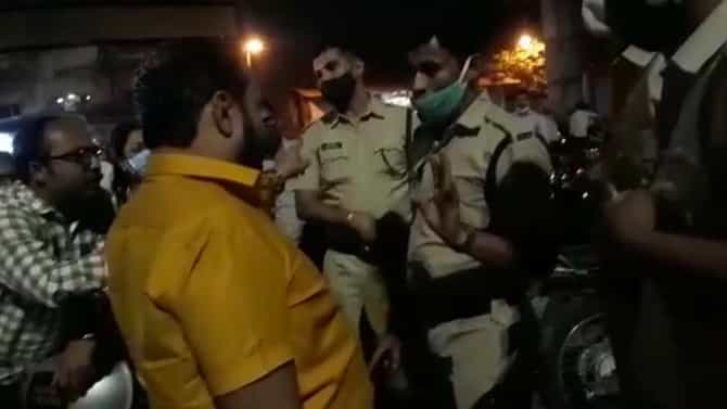 VIDEO : तुम्ही यूपी, बिहारमधून यायचं, आम्हाला हिंदीत बोला सांगायचं, मराठी येत नाही बोलणाऱ्या पोलिसावर मनसे कार्यकर्ते भडकले