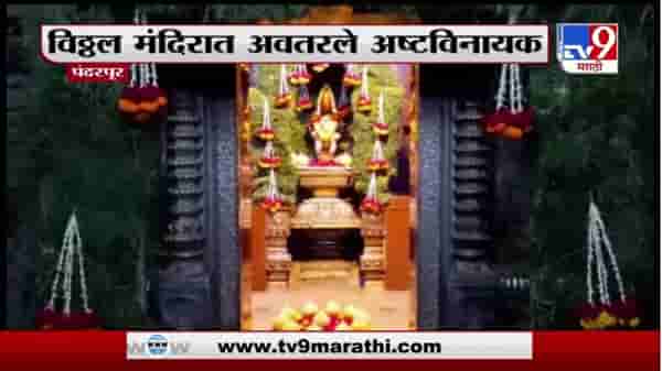 Pandharpur | पंढरपुरात अंगारकी चतुर्थीनिमित्त मंदिराला दुर्वांची सजावट