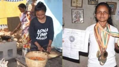 नेमबाजीत राष्ट्रीय स्तरावर गोल्ड मेडल जिंकलं, मात्र गरीबीमुळं भजे विकण्याची वेळ