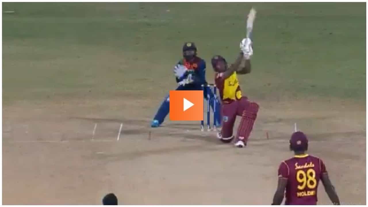 Video | IPL मध्ये 75 लाखांची बोली, वेस्ट इंडिजच्या ऑलराऊंडरचा धमाका, 6 चेंडूत सामना फिरवला