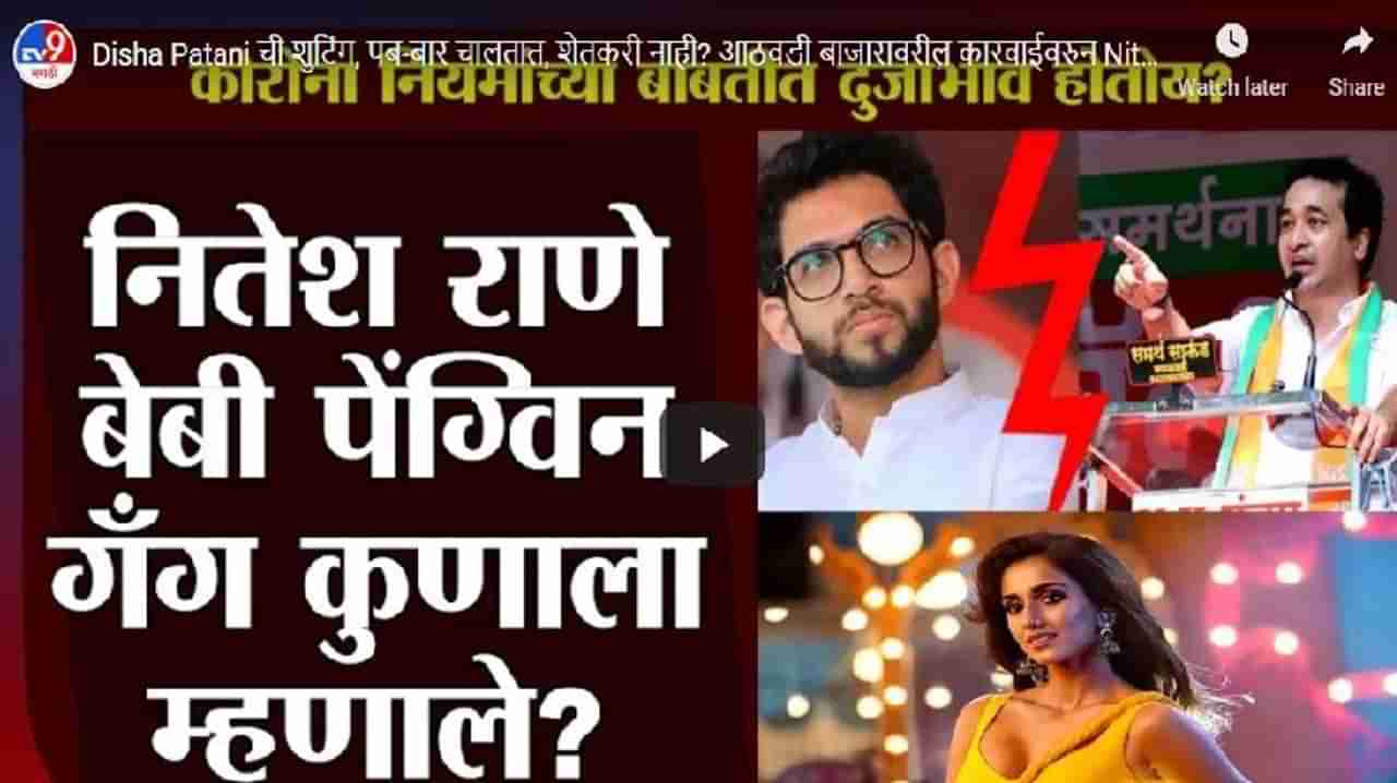 Disha Patani ची शुटिंग, पब-बार चालतात, शेतकरी नाही? आठवडी बाजारावरील कारवाईवरुन Nitesh Rane संतप्त