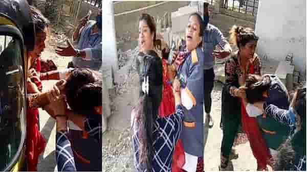 VIDEO: विनामास्क फिरताना रोखलं, महिलेकडून क्लीनअप मार्शललाच मारहाण