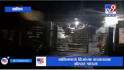 Washim Rain | वाशिममध्ये विजांच्या कडकडासह जोरदार पाऊस, शेतकऱ्यांचं अतोनात नुकसान