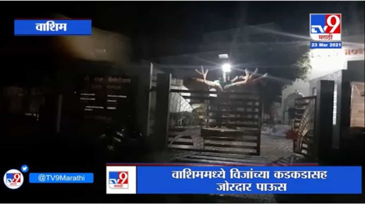 Washim Rain | वाशिममध्ये विजांच्या कडकडासह जोरदार पाऊस, शेतकऱ्यांचं अतोनात नुकसान