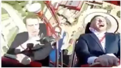 VIDEO | रोलर कॉस्टर राइड सुरु असताना अचानक पक्षी आला आणि...