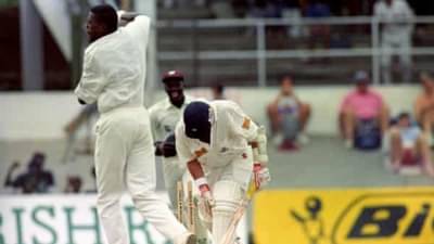 ग्राऊंडवर साडे 6 फुट उंचीच्या बोलरचं वादळ, 40 रनवर 8 विकेट गेल्यानं इंग्लंडच्या टीमचं सरेंडर