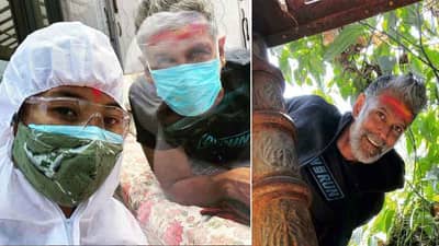 कोरोनाची लागण तरीही रंगांची उधळण, पीपीई कीट घालून मिलिंद सोमण-अंकिताने साजरी केली होळी!