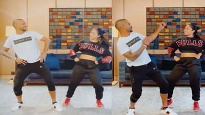 Video : शिखर धवनने यजुवेंद्र चहलची पत्नी धनश्रीसोबत केला भांगडा, व्हिडीओ व्हायरल