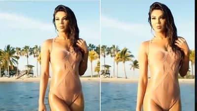 Rakhi Sawant | ‘देसी गर्ल’ प्रियंका चोप्राच्या बिकिनी अवतारात दिसली ‘ड्रामा क्वीन’, व्हिडीओ पाहून चाहते म्हणतात...  