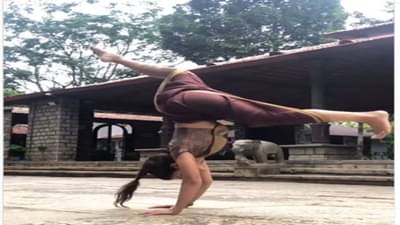 Video : साडीमध्ये महिलेचा खास स्टंट, व्हिडीओ पाहून तुम्हीही आश्चर्यचकित व्हाल