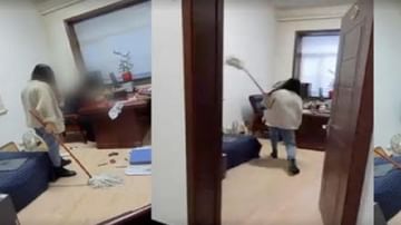 VIDEO | ऑफिसमध्ये महिला सहकाऱ्यांना घाणेरडे मेसेज, महिलेकडून बॉसची चांगलीच धुलाई, व्हिडीओ व्हायरल