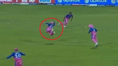 IPL 2021 : उडता संजू, हवेत सूर मारत धवनचा कॅच, गब्बरही हैरान!