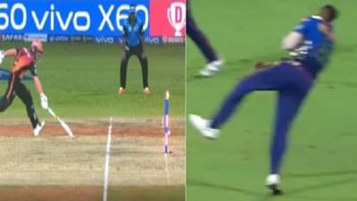 IPL 2021 : हार्दिक पांड्याच्या रॉकेट थ्रोने हैदराबादच्या स्वप्नांचा चक्काचूर, इथेच फासा पलटला, पाहा व्हिडीओ...