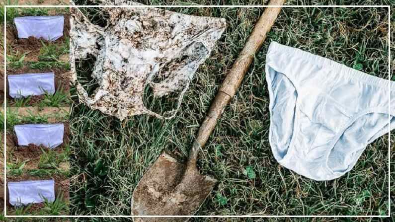 पांढऱ्या अंडरवेअर जमिनीत गाढल्या, प्रत्येक घरात 2 अंडरवेअर पाठवल्या, भलत्या रिसर्चचं कारण काय? पांढऱ्या अंडरवेअर जमिनीत गाढल्या, प्रत्येक घरात 2 अंडरवेअर पाठवल्या, भलत्या रिसर्चचं कारण काय?