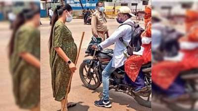 आग ओकणाऱ्या उन्हात गरोदर महिला DSP कोरोना ड्युटीवर उभी, दीड शहाणे मात्र थोबाड वर करुन भटकंतीला