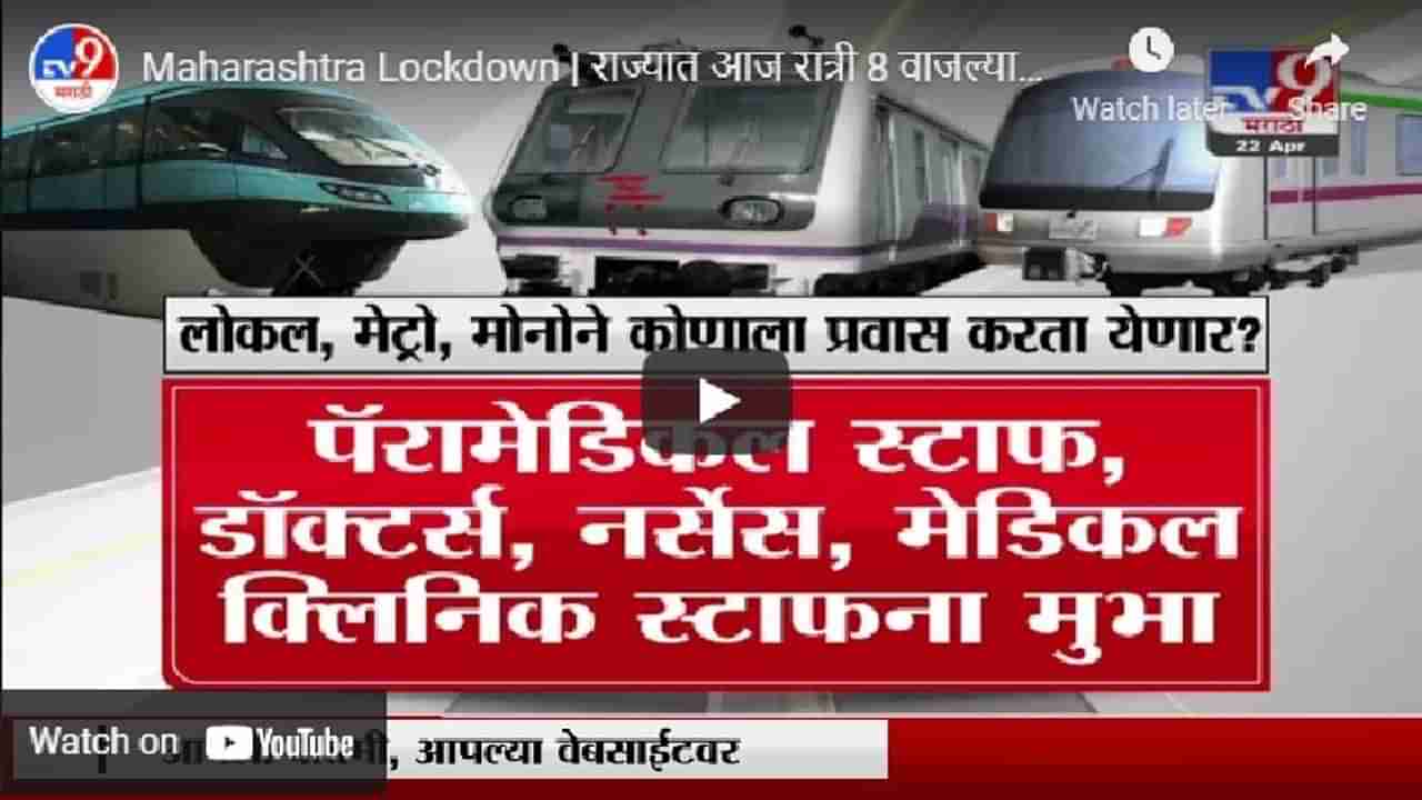 Maharashtra Lockdown | महाराष्ट्रात रात्री 8 वाजल्यापासून कडक लॉकडाऊन, प्रवासासाठी नवे नियम काय?