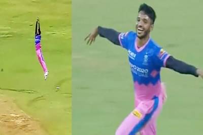 Video : उडता चेतन, हवेत सूर मारत अविश्वसनीय कॅच ज्याची सोशल मीडियावर जोरदार चर्चा!