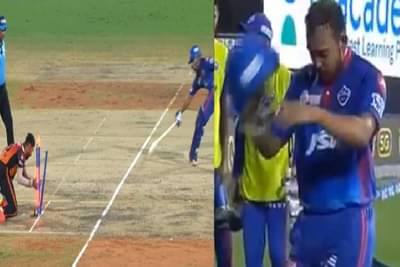 IPL 2021 : रिषभ पंतमुळे आऊट झाला, पृथ्वी शॉने रागात बाऊन्ड्री लाईनवरुन हेल्मेट फेकून दिलं!, पाहा व्हिडीओ...