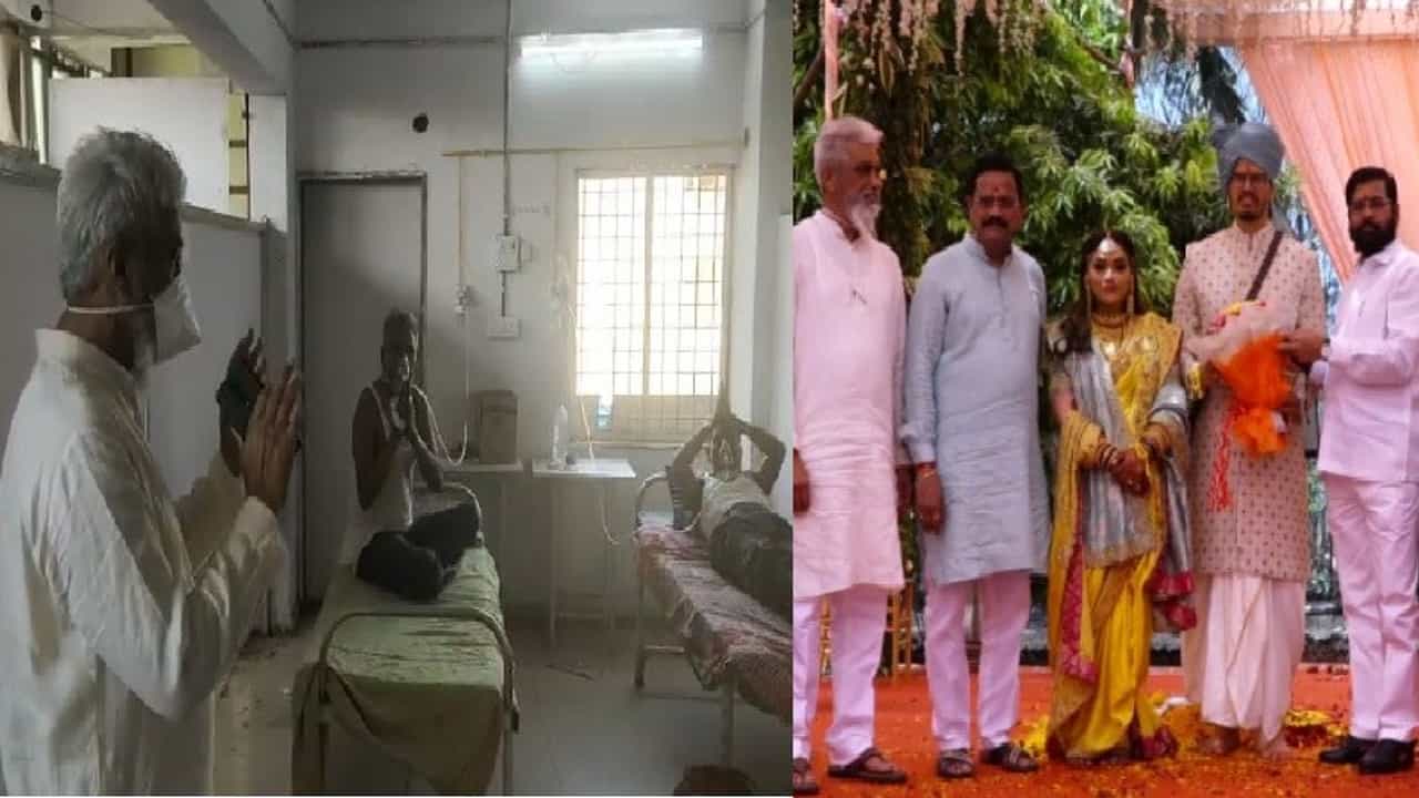 मुलाच्या डोक्यावर अक्षता टाकून बाबा फील्डवर, दादा भुसे कोव्हिड सेंटरमध्ये रुग्णांच्या भेटीला