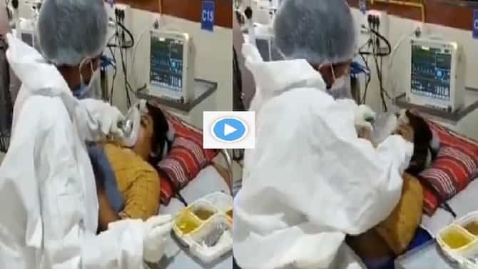 Video | कोविड वॉर्डमध्ये कर्तव्यावर असणाऱ्या नर्सची देशभरात चर्चा, व्हिडीओ पाहून तुम्हीसुद्धा सॅल्यूट ठोकाल