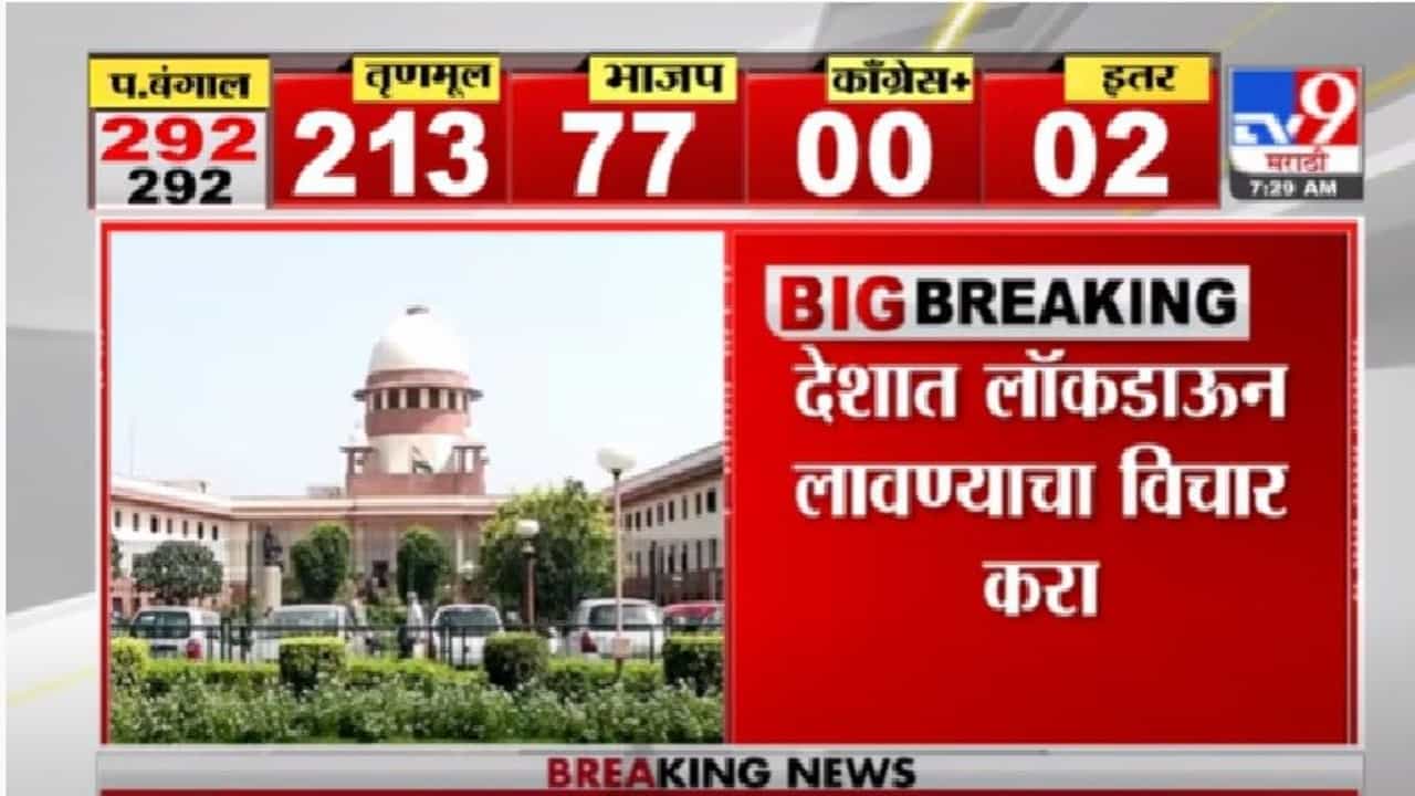 देशात लॉकडाऊन लावण्याचा विचार करा, सुप्रीम कोर्टाचा केंद्र सरकारला सल्ला