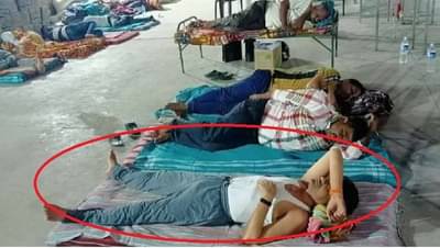 ना डोक्याखाली उशी, ना अंगावर चादर, तरीही शांतपणे झोप; कोरोनाग्रस्तांना मदत करणाऱ्या आमदाराचा हा फोटो पाहाच
