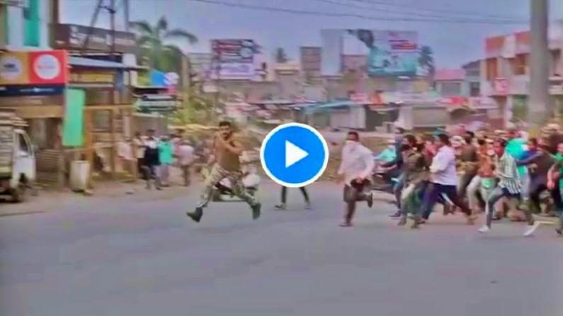 VIDEO: संचारबंदी असताना गर्दी करण्यास मनाई केली, संगमनेरमध्ये पोलिसांवर हल्ला, पोलीस चौकीसह गाड्यांची तोडफोड