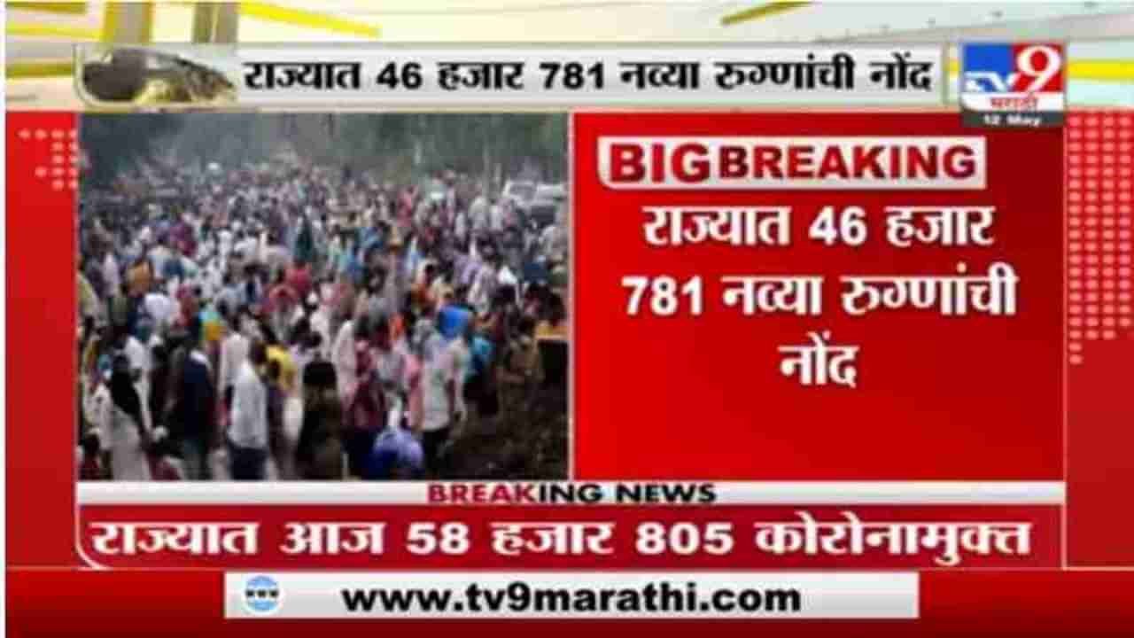 Maharashtra Corona | राज्यात आज दिवसभरात 46 हजार 781 नवे कोरोनाचे रुग्ण