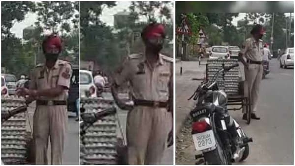 Video | चार अंड्यांची चोरी महागात, पोलीस हवालदार थेट निलंबित, चोरीचा व्हिडीओ व्हायरल