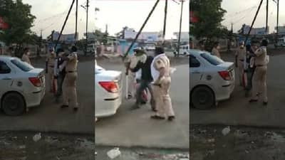 VIDEO : शेतीसाहित्यासाठी निघालेल्या तरुणाला मुस्काटात, API कडून शिवीगाळ, व्हायरल व्हिडीओने संताप