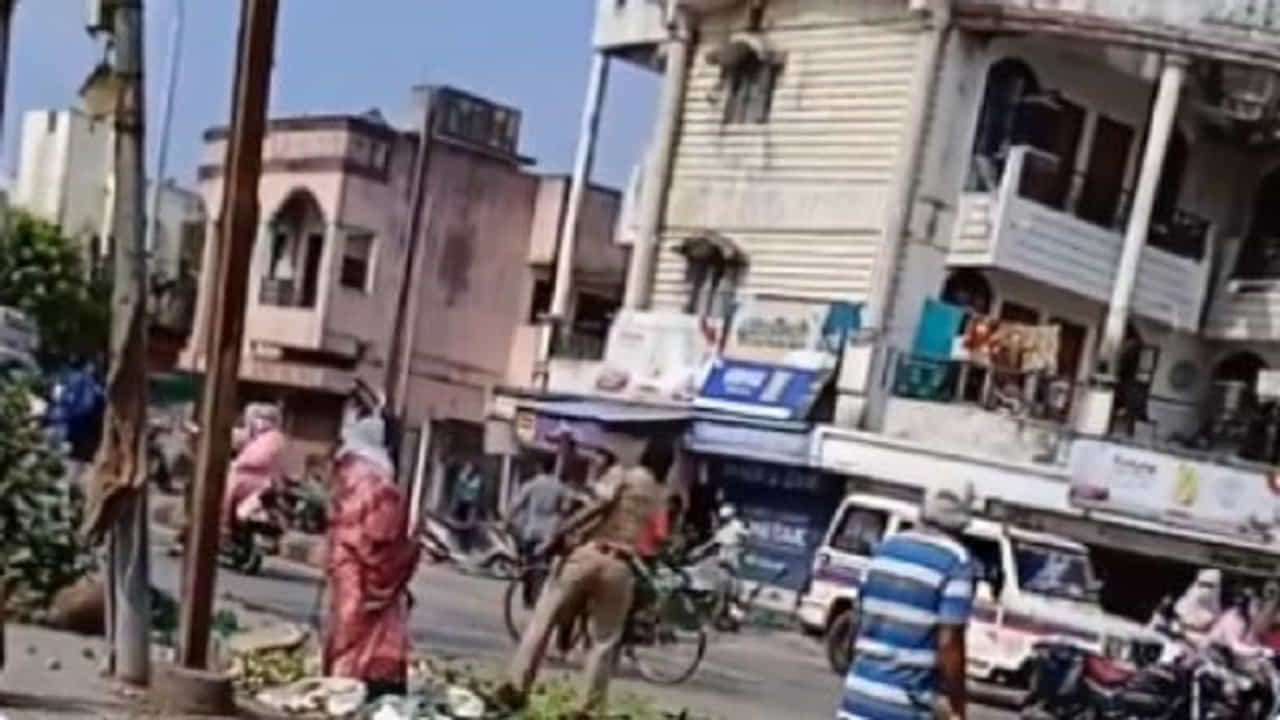 Video : अखेर नागपूरच्या त्या पोलिसावर कारवाई, महिलेची भाजी रस्त्यावर फेकणं महागात