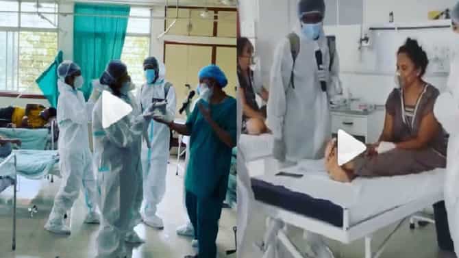Viral Video | कोरोनाबाधितांच्या चेहऱ्यावर हसू फुलवण्यासाठी मेहनत, डॉक्टरांचे हे प्रयत्न पाहून तुम्हीही सलाम ठोकाल