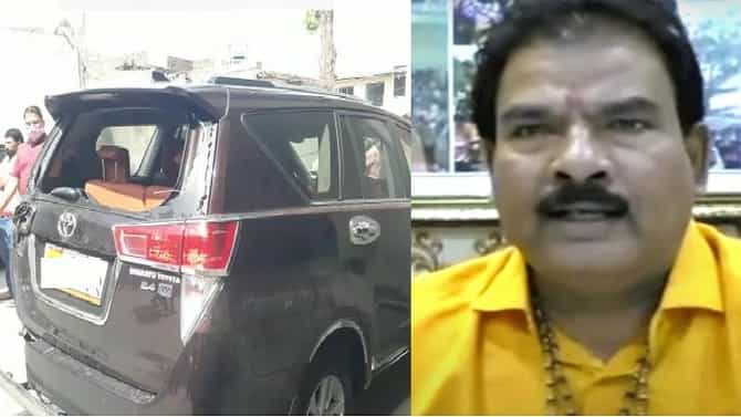 शिवसेना आमदार संजय गायकवाड यांची गाडी पेटवण्याचा प्रयत्न