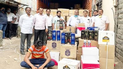 नवी मुंबईत अवैधरित्या विदेशी मद्याची वाहतूक, भरारी पथकाने रंगेहाथ पकडलं, लाखो रुपयांचा मुद्देमाल जप्त