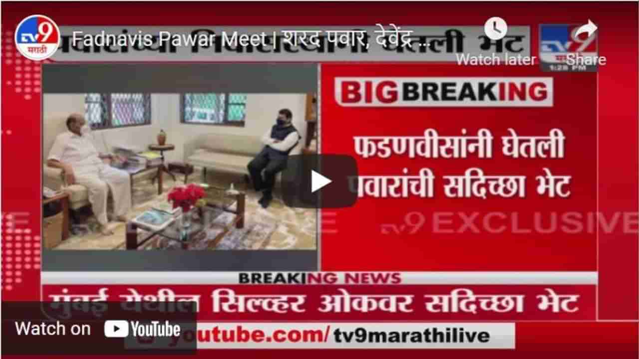 Fadnavis Pawar Meet | शरद पवार, देवेंद्र फडणवीस यांच्या भेटीमुळे राजकीय वर्तुळात चर्चांना उधाण