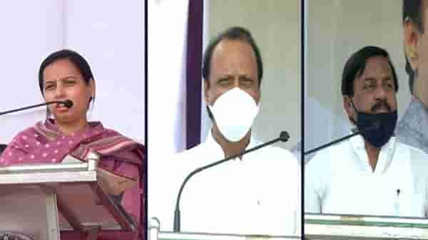 अदिती चांगलं काम करतेय, ती कमी पडली की तिचा बाप माझ्या डोक्यावर येऊन बसतो : अजित पवार