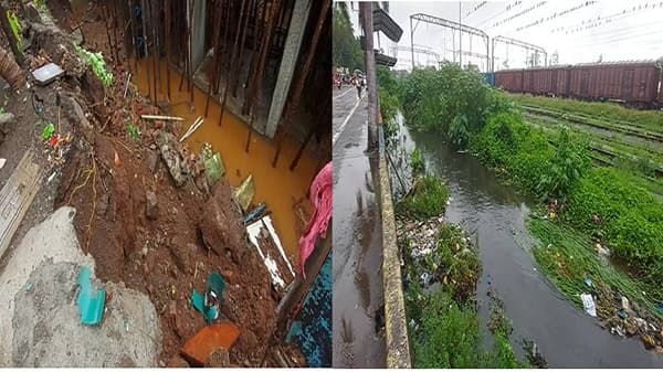 अंबरनाथमध्ये पहिलाच पाऊस, शेकडो जखमा, कुठे भिंत कोसळली, तर कुठे नाल्याचं पाणी सोसायटीत शिरलं