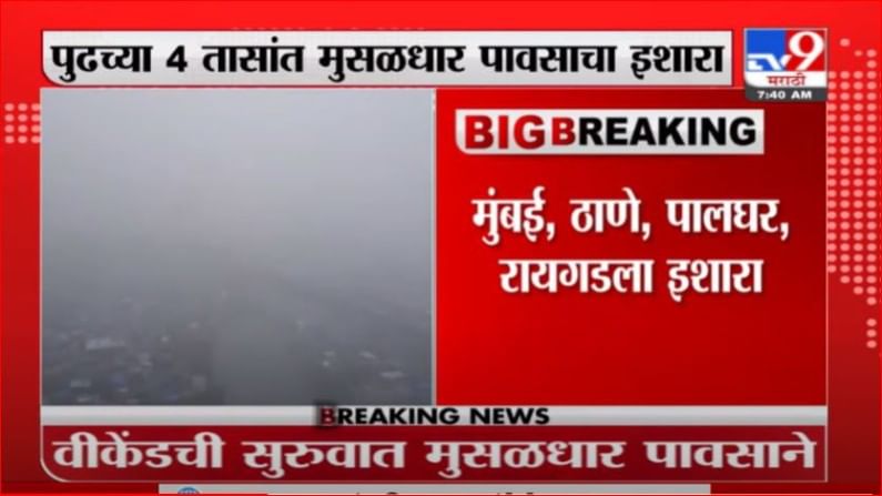 Rain Update | पुढच्या 4 तासांत मुसळधार पावसाचा इशारा, सिंधुदुर्गात ढगफुटीचा इशारा