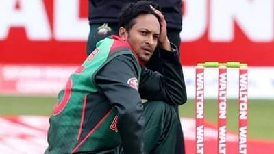 Video : Live सामन्यात शाकिब अल हसनला राग अनावर, अंपायरवर भडकून थेट स्टंपलाच मारली लाथ