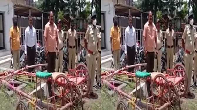 बंदी असतानाही पुरंदरमध्ये बैलगाडा शर्यतीचे आयोजन, 10 बैलगाड्यांसोबत 12 दुचाक्या जप्त
