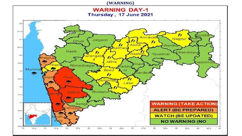 Weather ALert:पुणे साताऱ्यासह रत्नागिरीला रेड ॲलर्ट, पुढील 3 दिवसात कोकण, दक्षिण महाराष्ट्रासह विदर्भ मराठवाड्यात पावसाचा इशारा