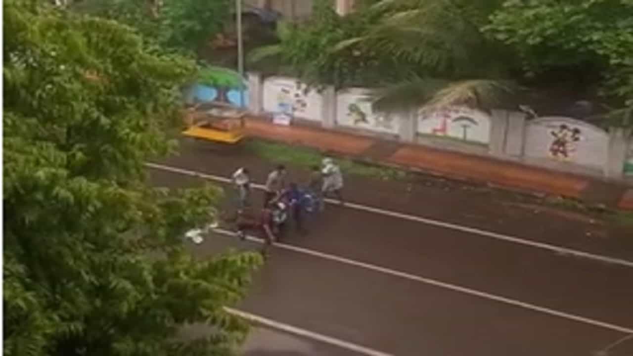 VIDEO : धावत्या दुचाकीवर झाड कोसळलं, दुचाकीस्वाराच्या कवटीला तीन-चार ठिकाणी फ्रॅक्चर, मेंदूला जबर मार