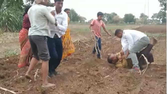 VIDEO | शेतीच्या वादातून तुफान राडा, दोन शेतकऱ्यांमध्ये शेतातच हाणामारी