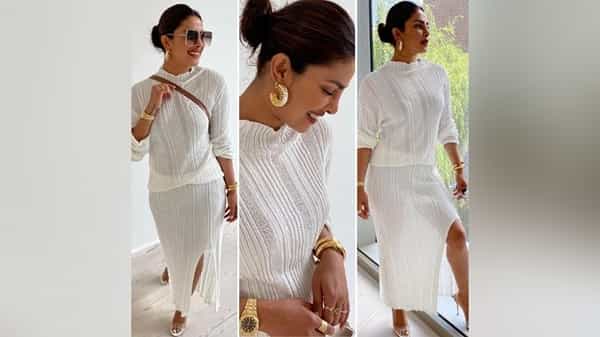 प्रियांका चोप्रानं पुन्हा एकदा ग्लॅमरस लूकमध्ये फोटोशूट केलं आहे. स्ट्रीट स्टाईल ट्रेंडला हाय-एंड फॅशनच्या ट्विस्टसह तिनं कॅरी केलं आहे.